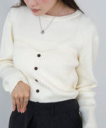 ビスチェライクニットトップス