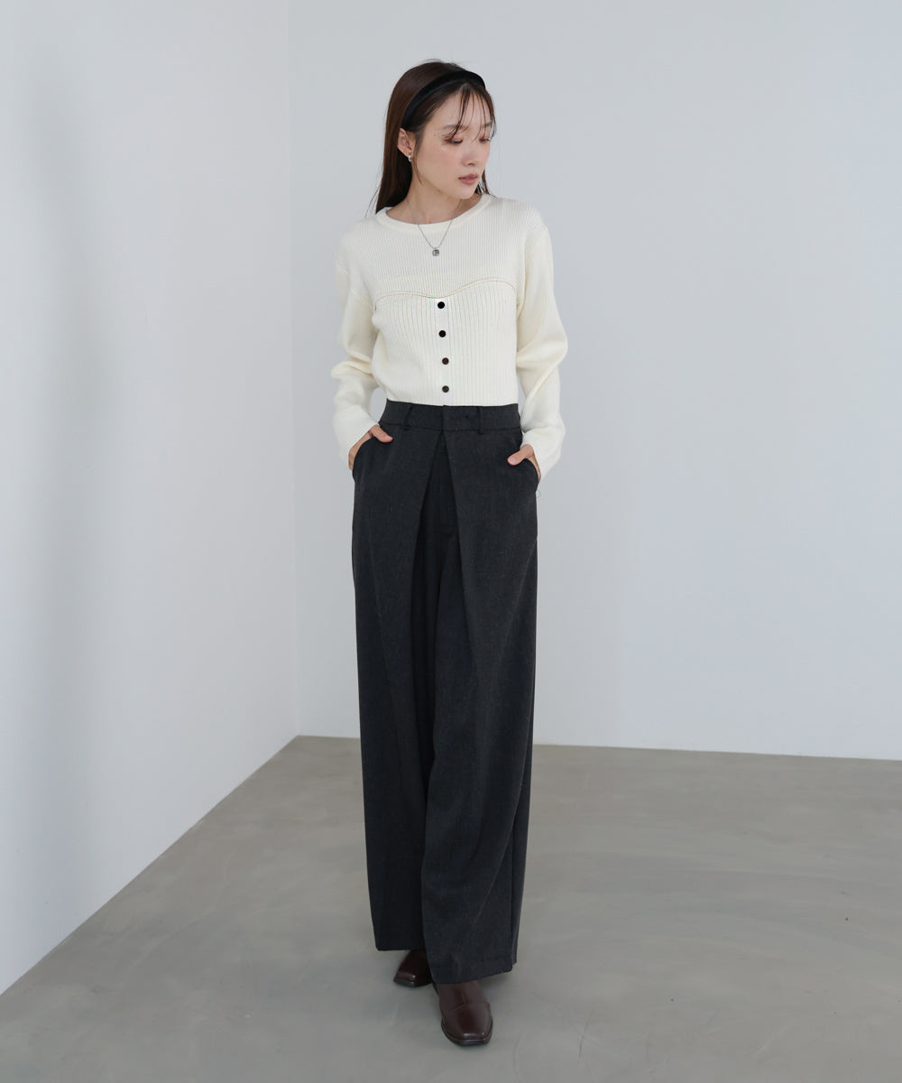 ビスチェライクニットトップス