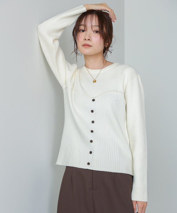 ビスチェライクニットトップス