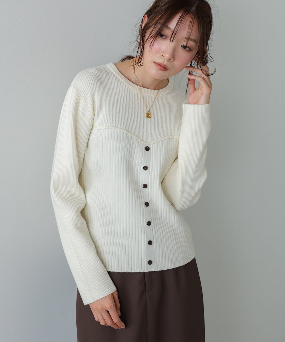 ビスチェライクニットトップス