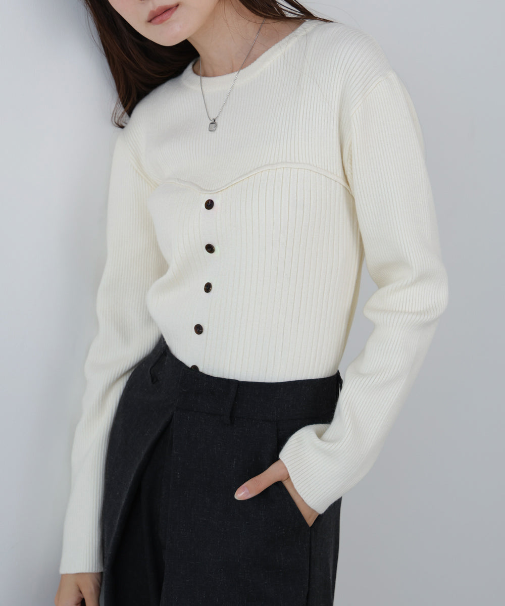 ビスチェライクニットトップス