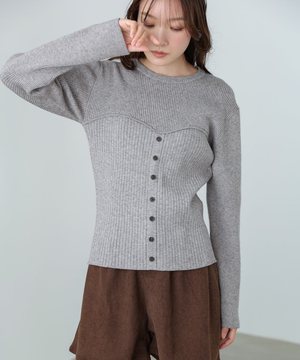 ビスチェライクニットトップス
