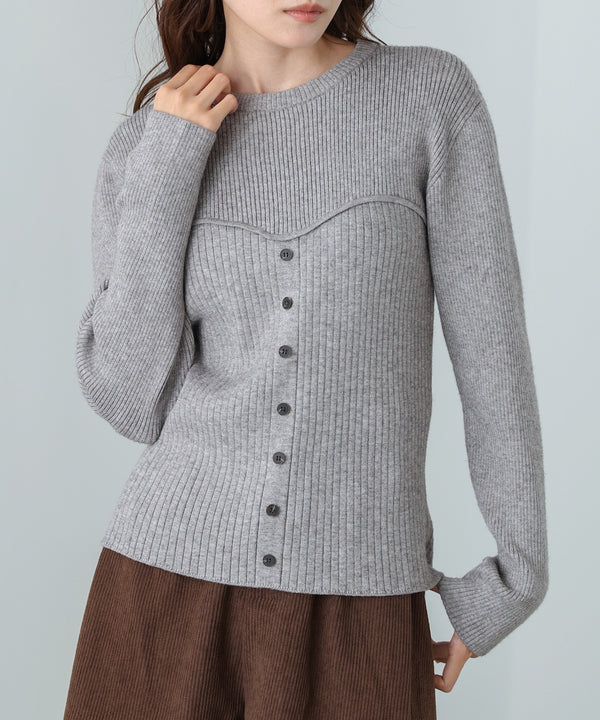 ビスチェライクニットトップス