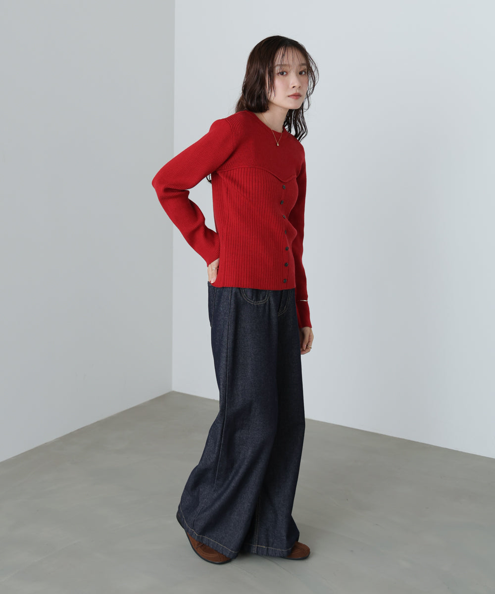 ビスチェライクニットトップス