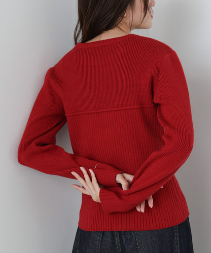 ビスチェライクニットトップス