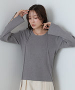 スリットニットトップス