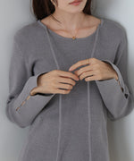 スリットニットトップス