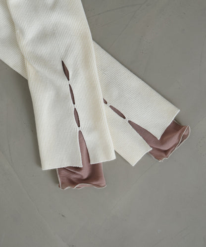 スリットニットトップス