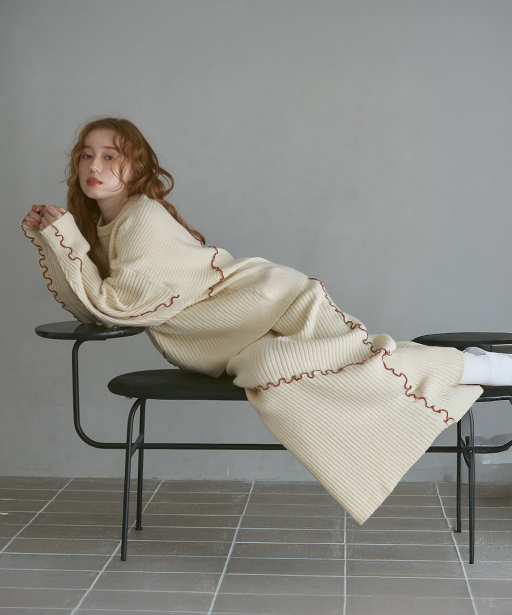 【セットアップ対応】ランダムメロウニットトップス