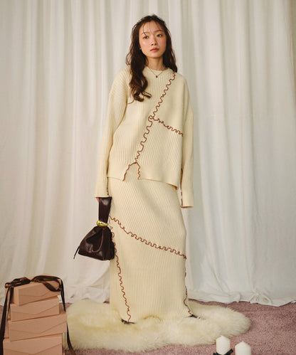 【セットアップ対応】ランダムメロウニットトップス