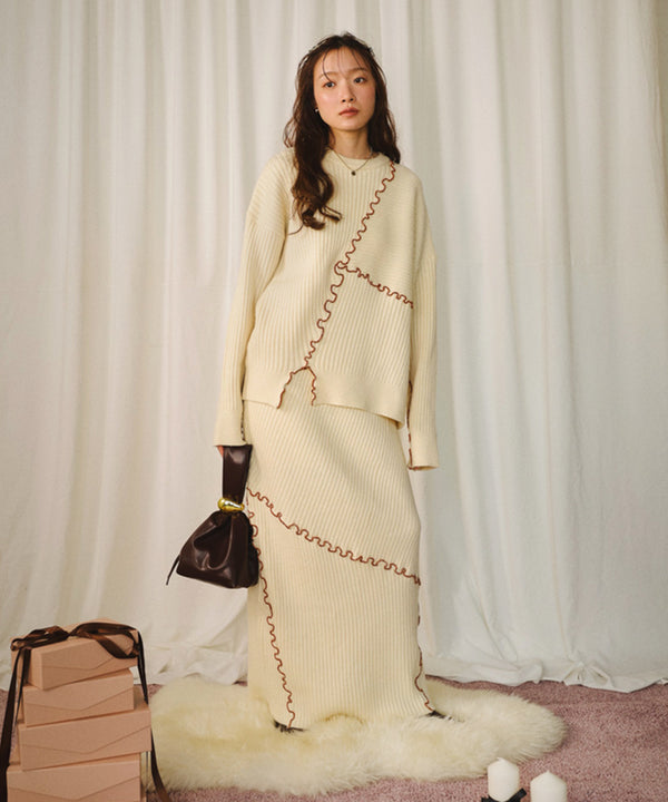 【セットアップ対応】ランダムメロウニットトップス