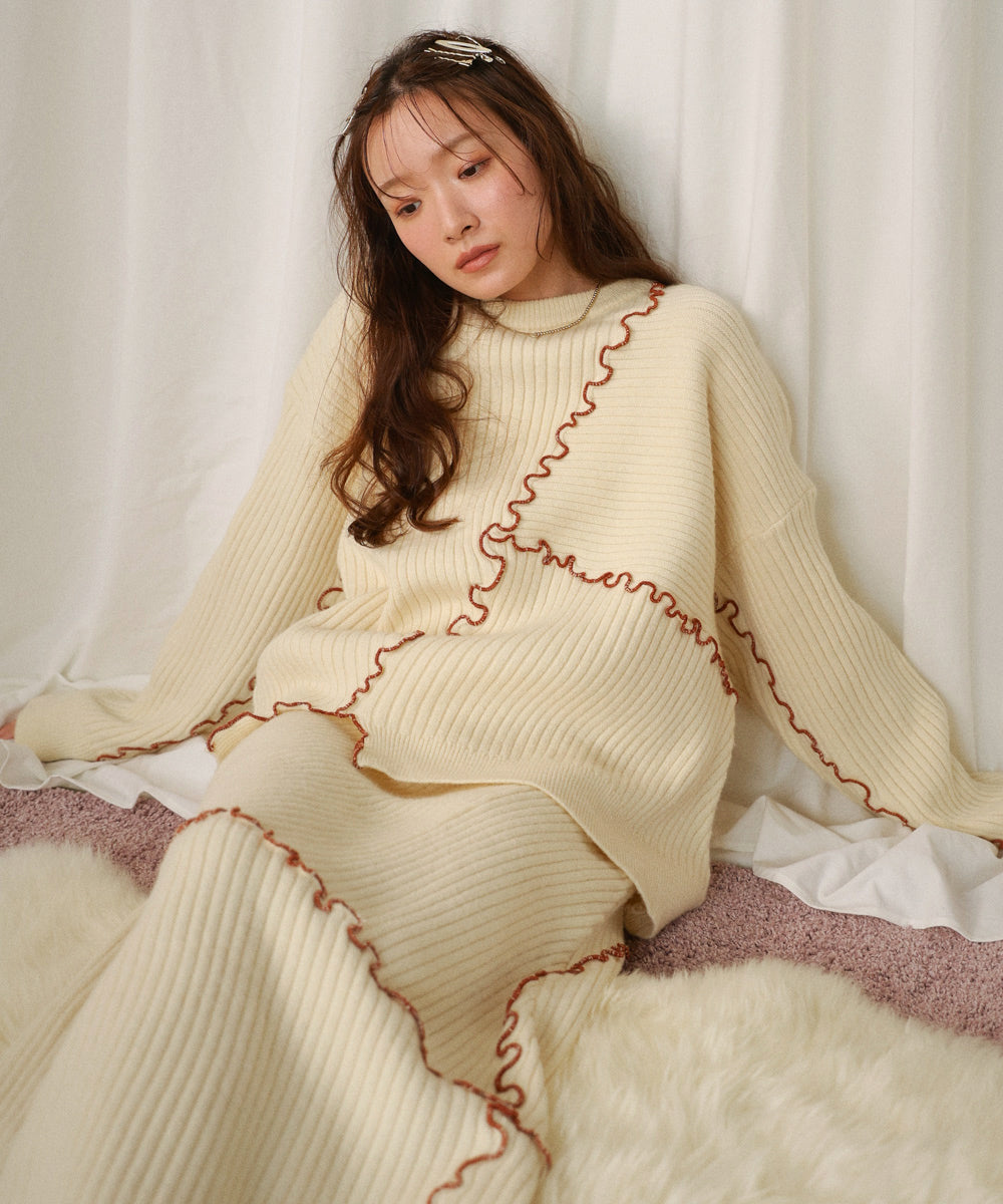 【セットアップ対応】ランダムメロウニットトップス