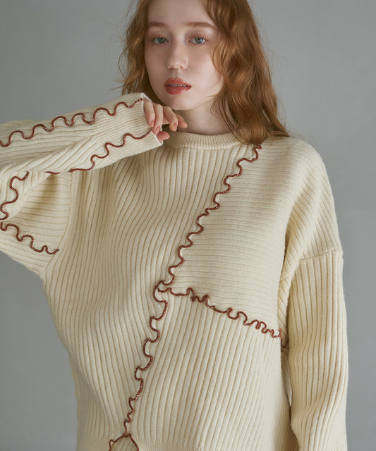 【セットアップ対応】ランダムメロウニットトップス