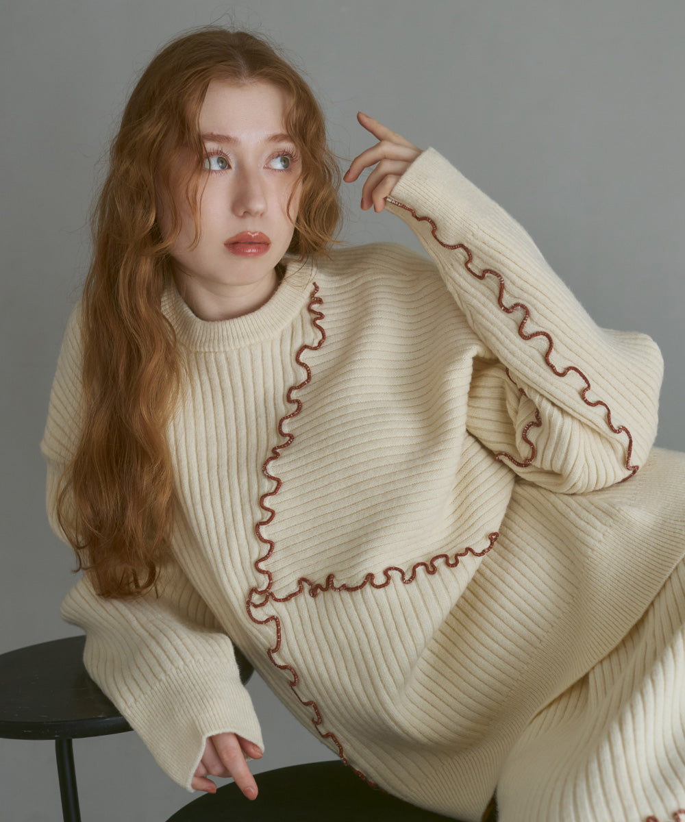 【セットアップ対応】ランダムメロウニットトップス