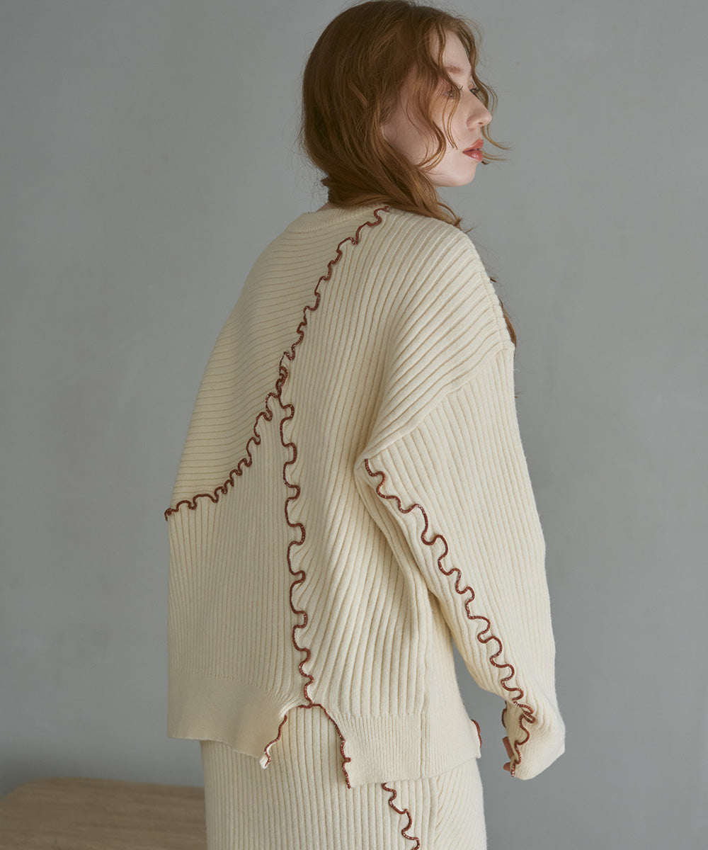 【セットアップ対応】ランダムメロウニットトップス