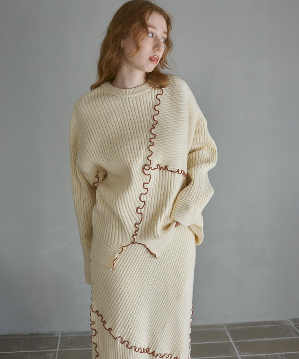 【セットアップ対応】ランダムメロウニットトップス