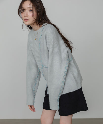 【セットアップ対応】ランダムメロウニットトップス