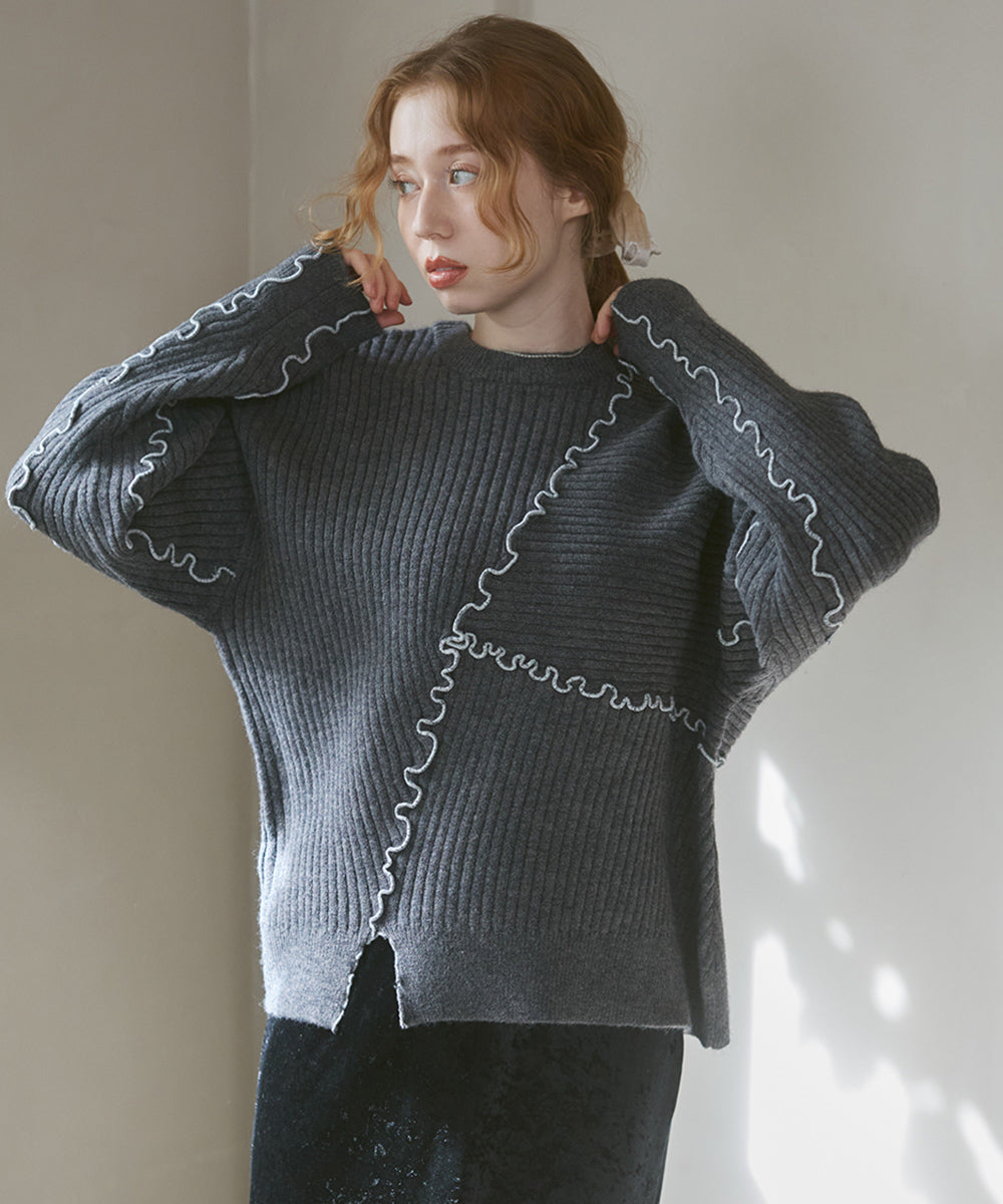 【セットアップ対応】ランダムメロウニットトップス