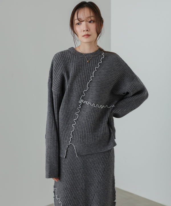 【セットアップ対応】ランダムメロウニットトップス