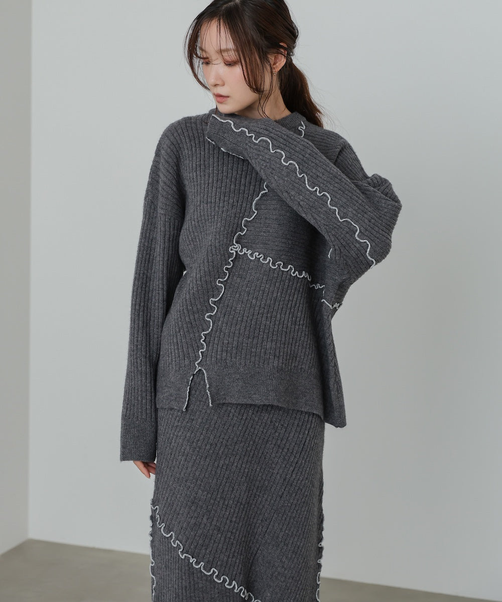 【セットアップ対応】ランダムメロウニットトップス