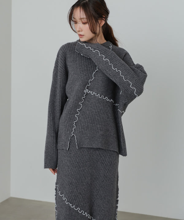 【セットアップ対応】ランダムメロウニットトップス