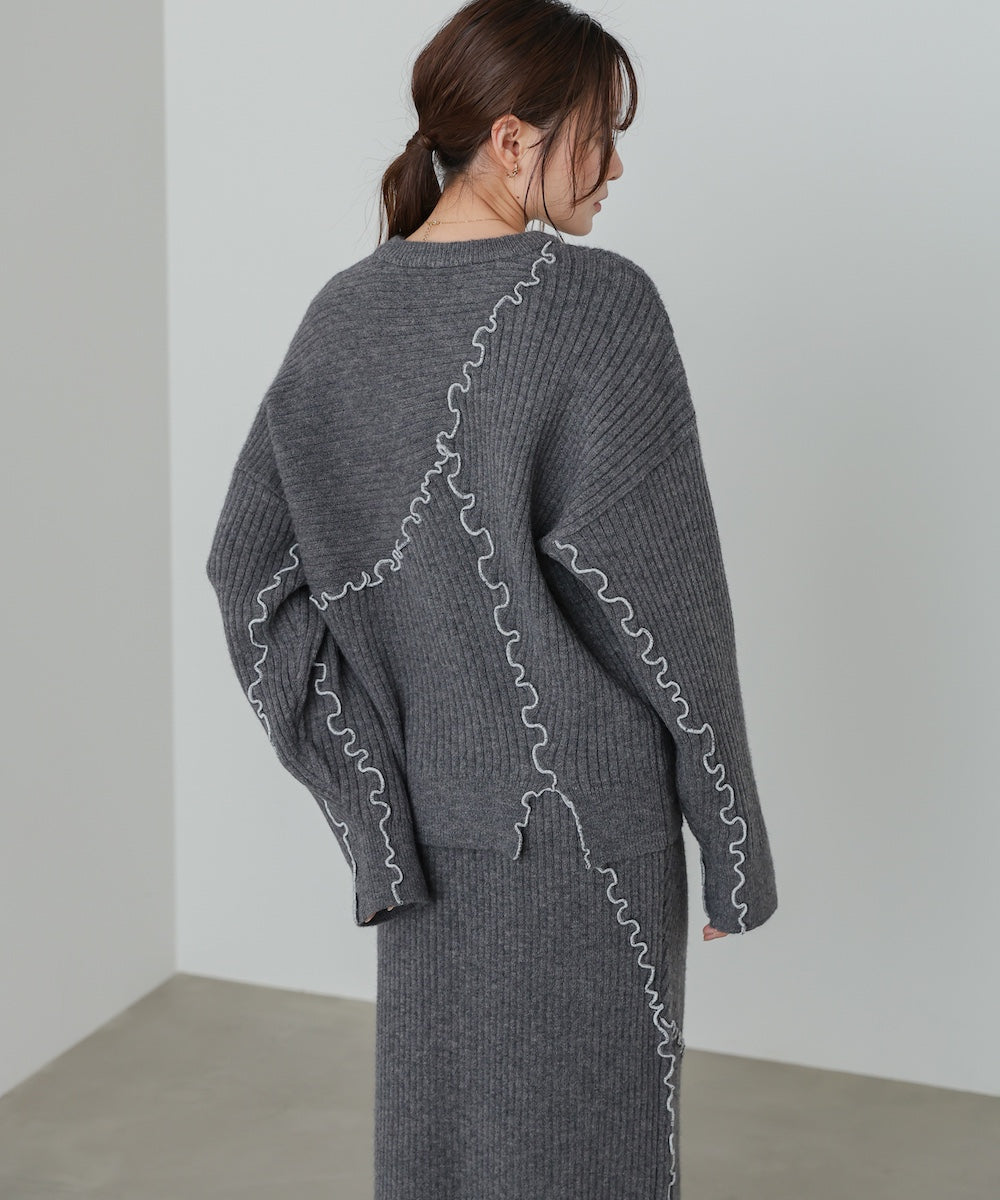 【セットアップ対応】ランダムメロウニットトップス