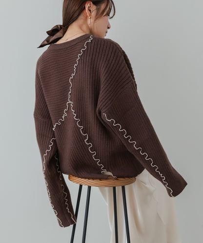 【セットアップ対応】ランダムメロウニットトップス