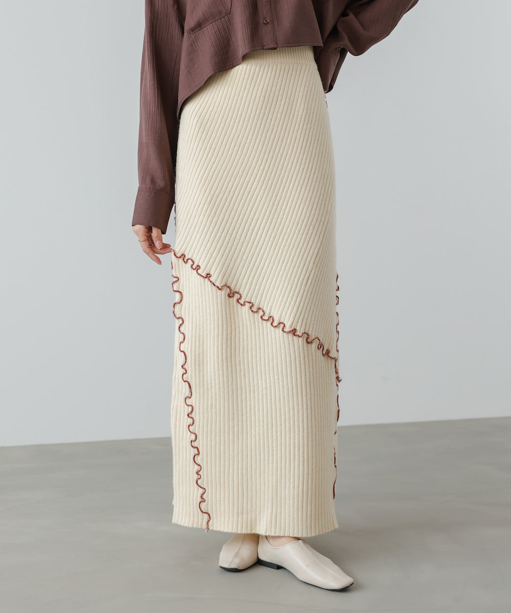 【セットアップ対応】ランダムメロウニットスカート