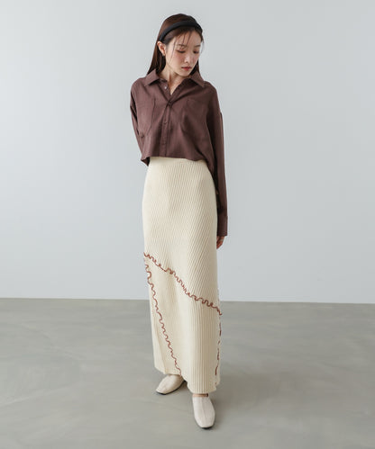 【セットアップ対応】ランダムメロウニットスカート