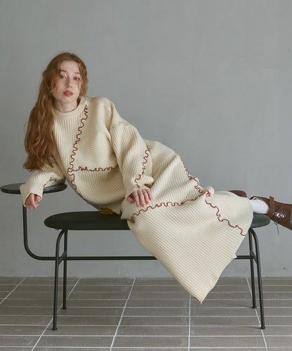 【セットアップ対応】ランダムメロウニットスカート