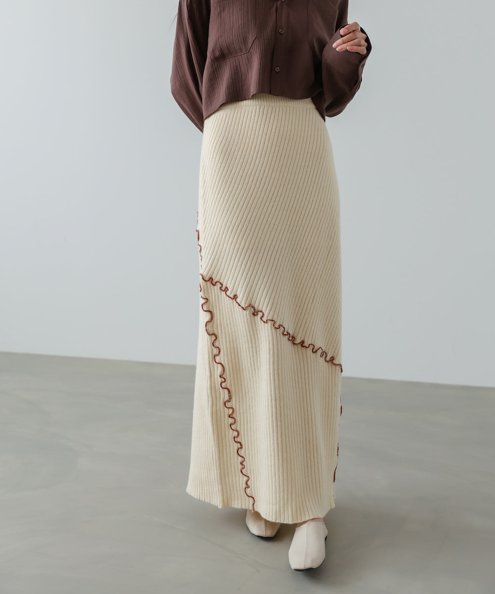 【セットアップ対応】ランダムメロウニットスカート