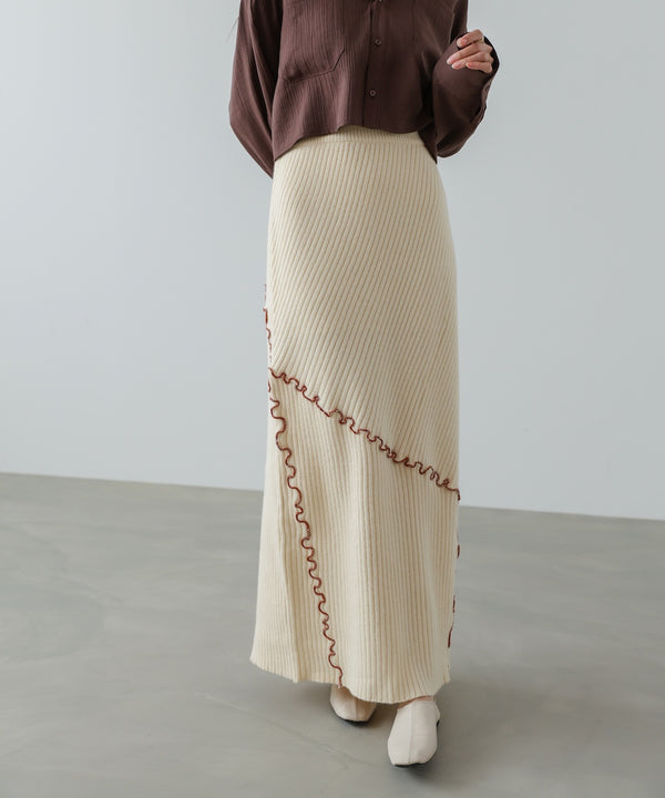 【セットアップ対応】ランダムメロウニットスカート