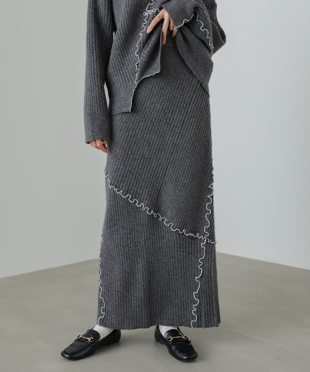 【セットアップ対応】ランダムメロウニットスカート