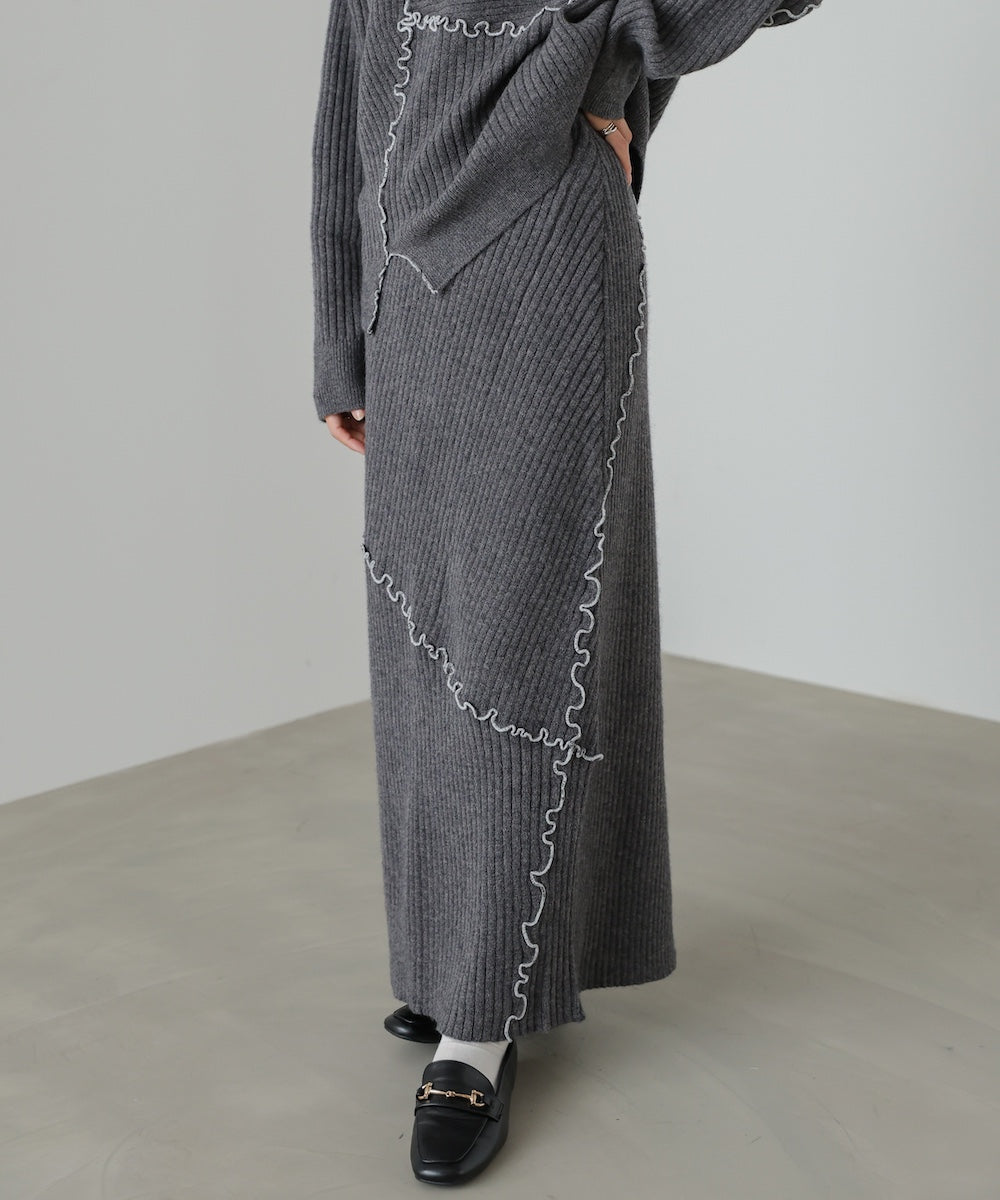 【セットアップ対応】ランダムメロウニットスカート