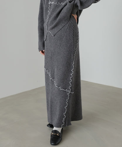 【セットアップ対応】ランダムメロウニットスカート