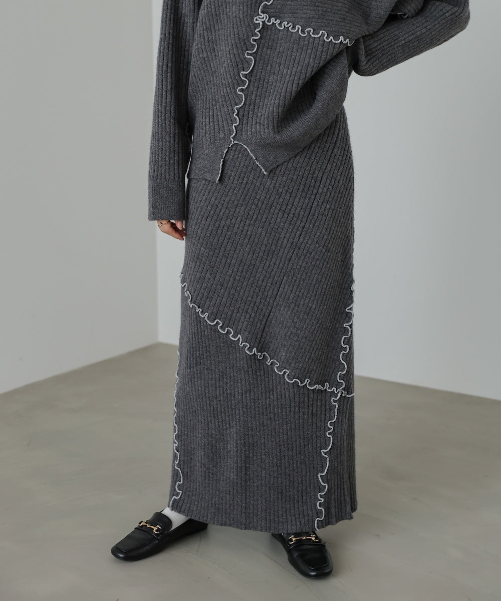 【セットアップ対応】ランダムメロウニットスカート