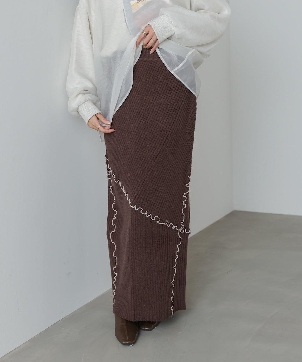 【セットアップ対応】ランダムメロウニットスカート