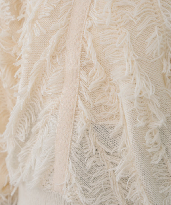 前後2WAYシャギーニットトップス