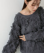 前後2WAYシャギーニットトップス