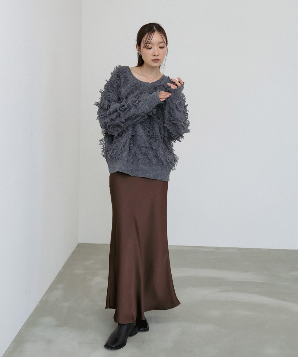 前後2WAYシャギーニットトップス