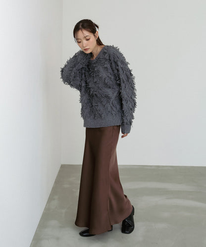 前後2WAYシャギーニットトップス