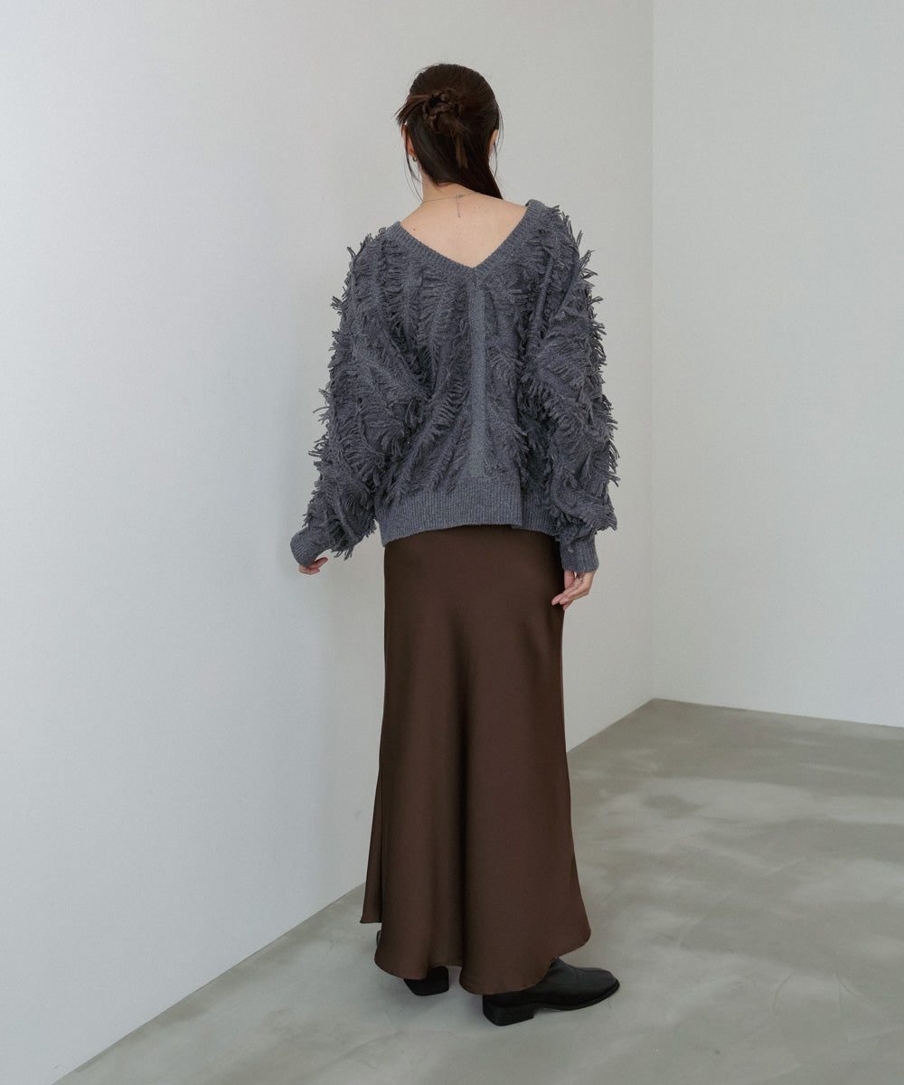 前後2WAYシャギーニットトップス