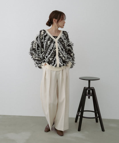 前後2WAYシャギーニットトップス