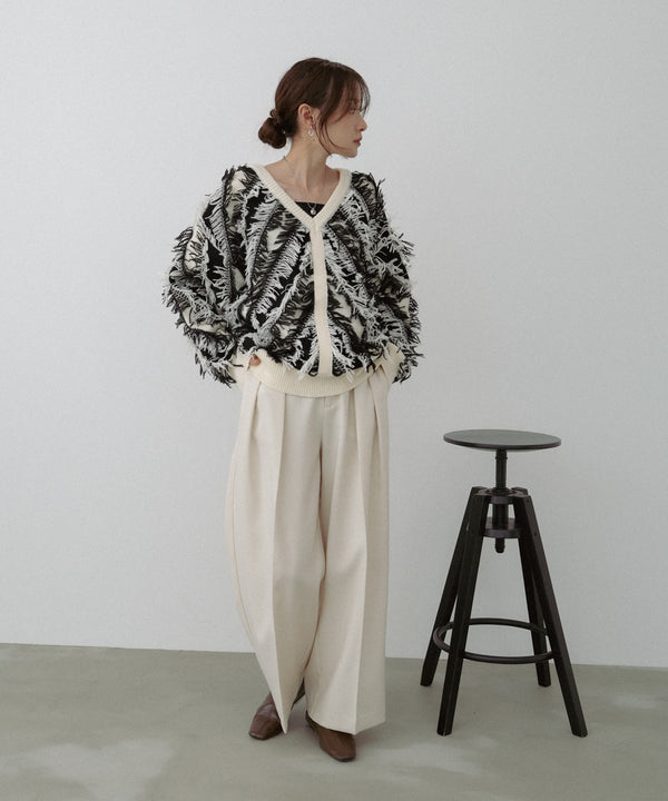 前後2WAYシャギーニットトップス