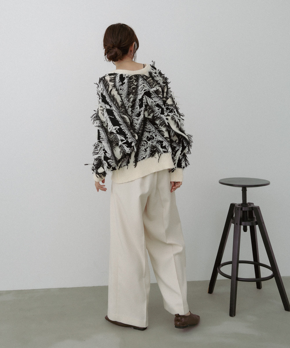 前後2WAYシャギーニットトップス