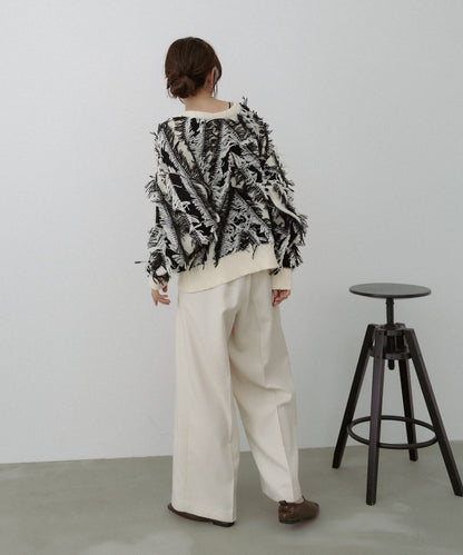 前後2WAYシャギーニットトップス