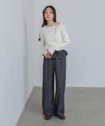 ショルダースリットニットトップス