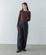 ショルダースリットニットトップス