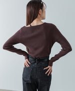 ショルダースリットニットトップス