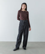 ショルダースリットニットトップス